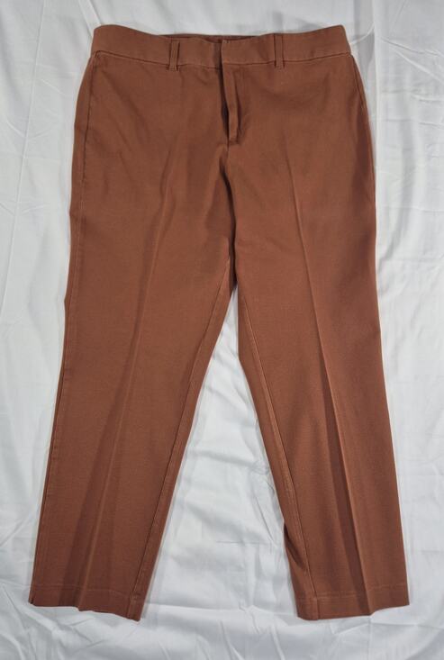 dip Pants - dip Womens Terracotta Brown Pants Size 12 Straight Leg Trousers Stretch